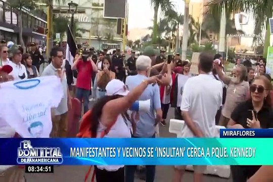 Manifestantes intentaron llegar al parque Kennedy, pero las rejas estuvieron cerradas