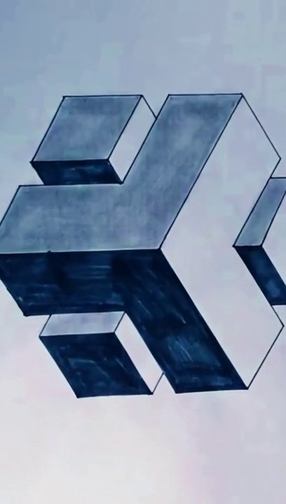 How To Draw 3D Cube Shape  Tutorial ! Imazing 3D Art Sketch Drawing