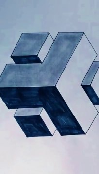 How To Draw 3D Cube Shape Tutorial ! Amazing 3D Art Sketch Drawing