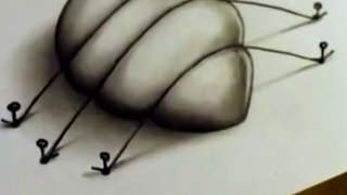 How To Draw 3D Heart  Tutorial ! Amazing 3D Art Sketch Drawing