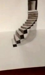 Download Video: How To Draw 3D Ladder Stair Tutorial | Top Trending 3d ladders tutorial | googl | Pencil Art Sketch Drawing