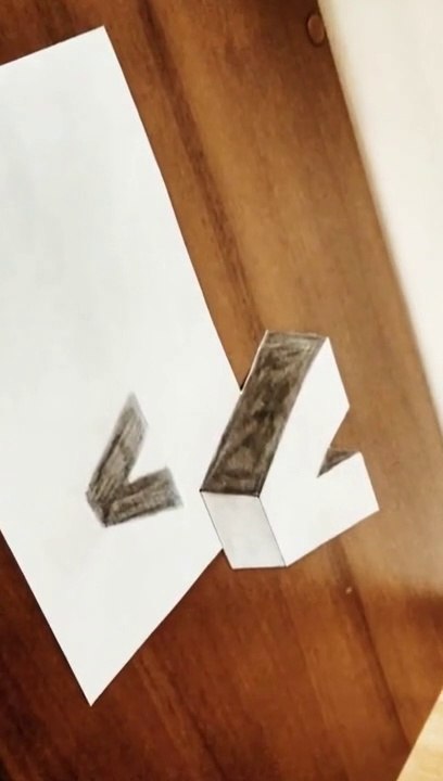 How To Draw 3D V Alphabat Shape Tutorial | #trending #viral #amazing #shorts #googl  top 10 drawing #top