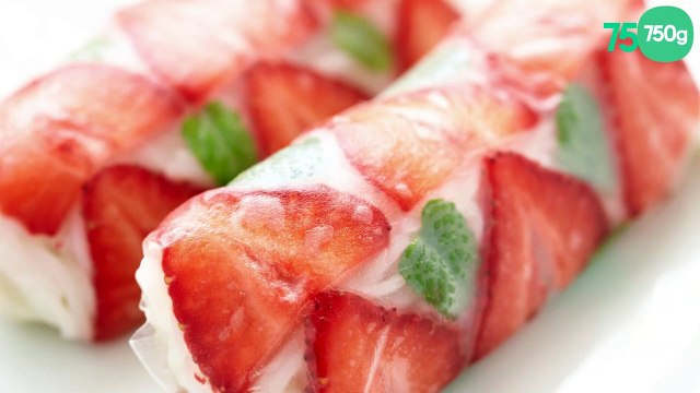 Rouleaux de printemps aux fraises