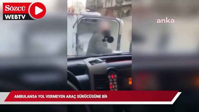 Ambulansa yol vermeyen araç sürücüsüne bin 873 tl ceza kesildi
