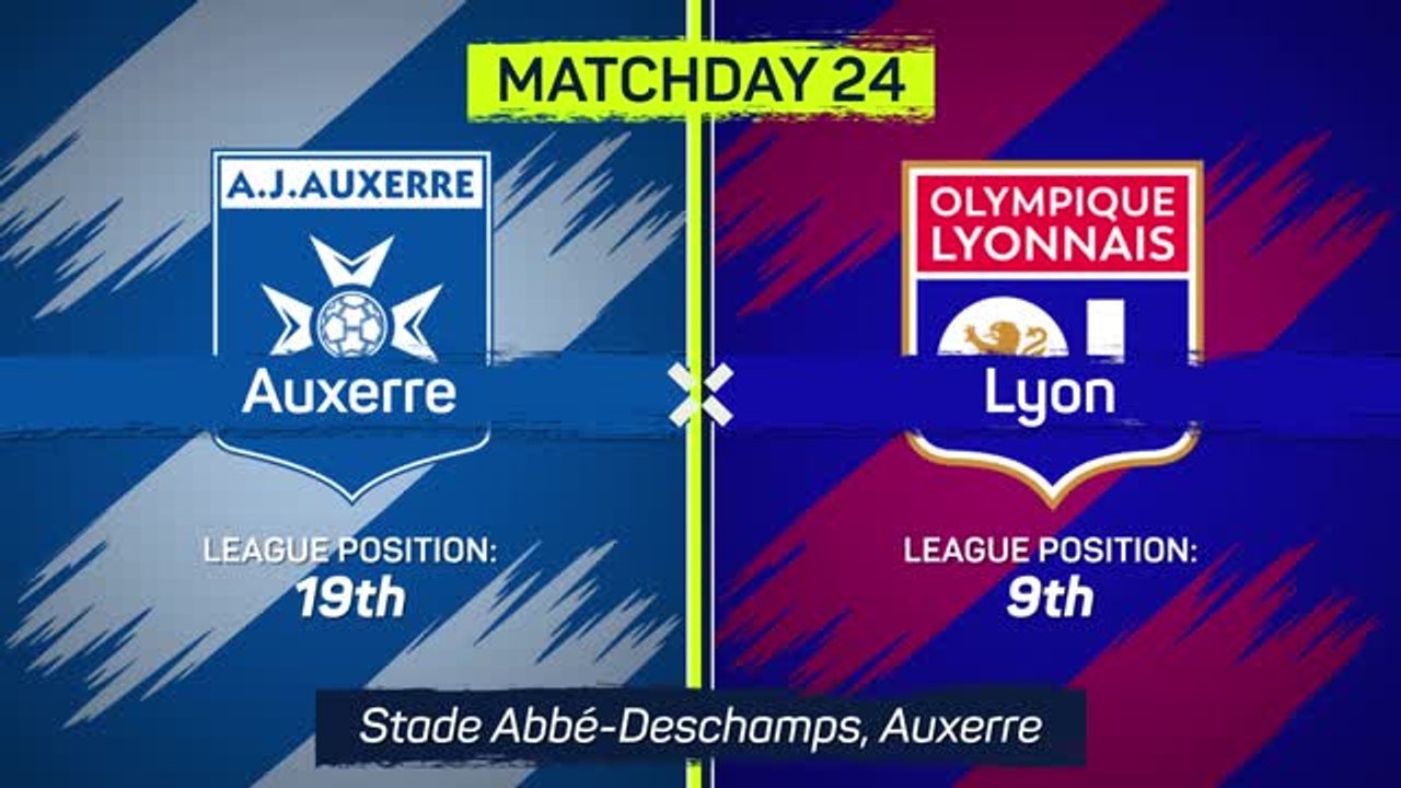 Lyon suffer shock loss at lowly Auxerre