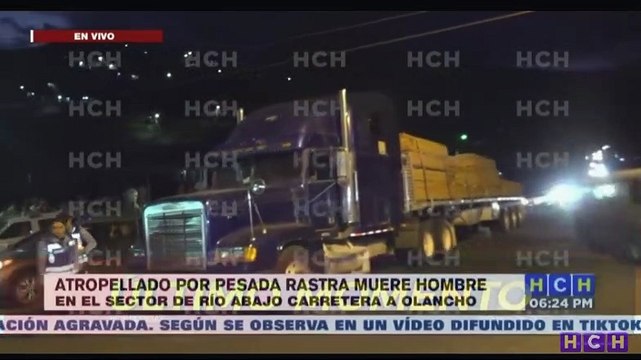 Joven muere arrollado por rastra en la carretera de Olancho