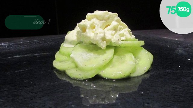 Concombres et crème légère au curry
