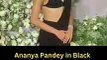 Ananya Pandey in Black Saree