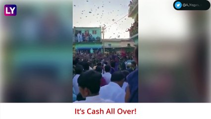 ‘Cash’ All Over: Former Sarpanch In Gujarat Showers Rs 100 & Rs 500 Notes During Wedding Celebrations