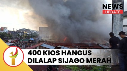 NGERI !! Kobaran Api Di Pasar Cik Puan Terbakar, 400 Kios Hangus Dilalap Api !