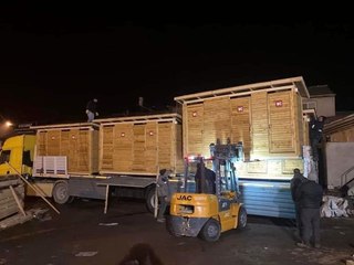 Bartın'dan deprem bölgesine ahşap konteyner desteği