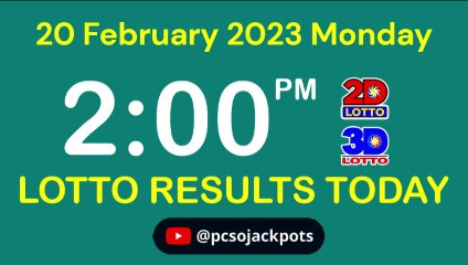 PCSO Lotto Results Today 2pm February 20, 2023
