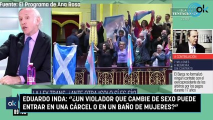Eduardo Inda: "¿Un violador que cambie de sexo puede entrar en una cárcel o en un baño de mujeres?"