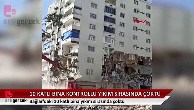 Diyarbakır'da kontrollü yıkımda 10 katlı bina çöktü