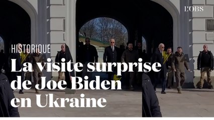 Download Video: Joe Biden en visite surprise à Kiev en Ukraine, auprès de Volodymyr Zelensky