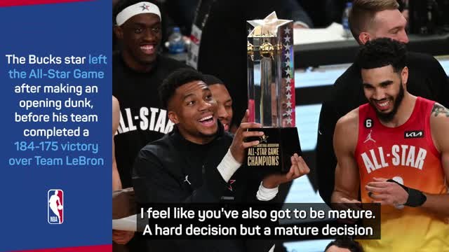 Giannis skipping All-Star game was 'hard but mature decision'