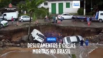Dezenas de mortos em cheias e deslizamentos no Brasil
