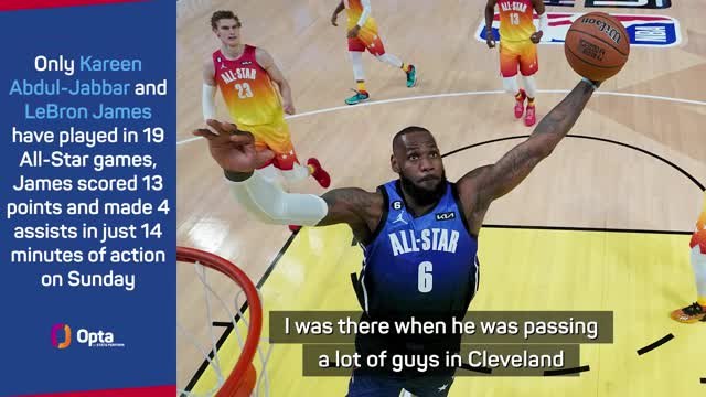 Happy memories for Kyrie as he's reunited with LeBron James