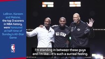 LeBron celebrates Kareem and Malone after 'surreal' All-Star moment