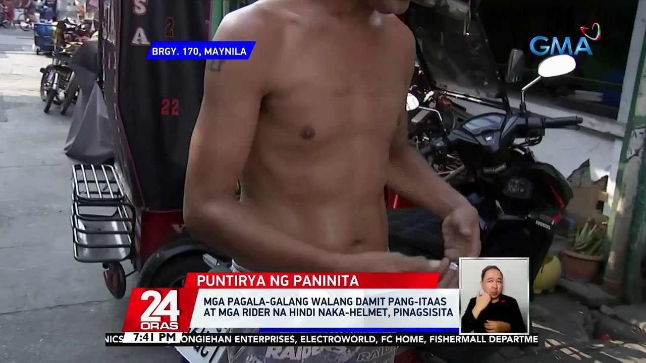 Mga pagala-galang walang damit pang-itaas at mga rider na hindi naka-helmet, pinagsisita | 24 Oras