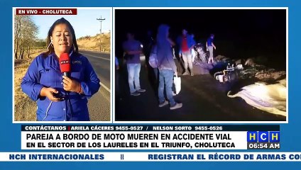 ¡Trágico! Pareja pierde la vida en accidente de moto en Choluteca