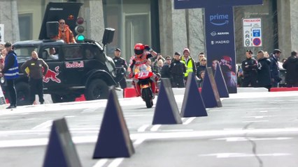 Moto GP legend Marquez rides through Madrid