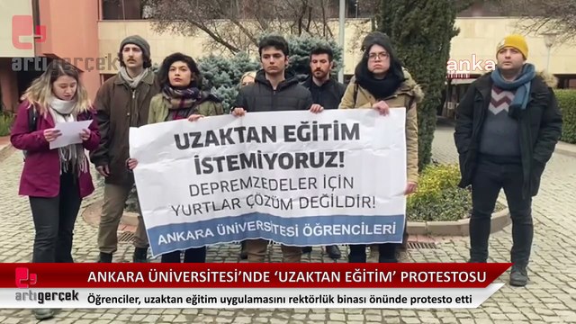 Ankara Üniversitesi öğrencilerinden uzaktan eğitim protestosu