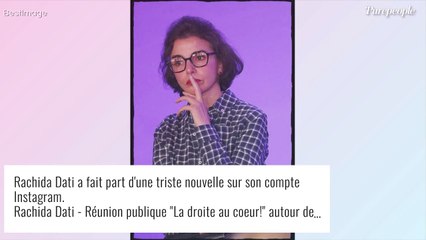"Dans le silence de la dignité" : Rachida Dati, en deuil, annonce la mort d'une proche
