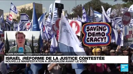 Israël : nouvelle manifestation à Jérusalem avant la vote sur la réforme de la justice