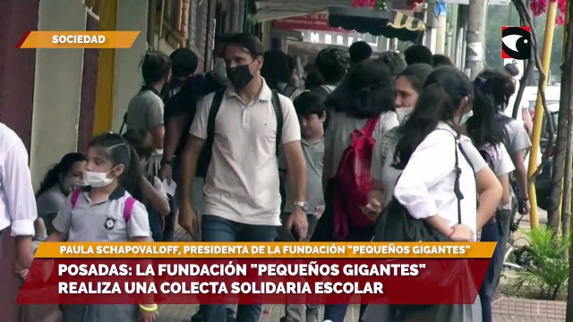 Posadas: la fundación Pequeños Gigantes realiza una colecta solidaria escolar