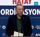 Erdoğan'dan Kılıçdaroğlu'na: Ana muhalefetin başındaki zat, Hatay'daki havalimanını kendi belediyelerinin onardığını söyledi