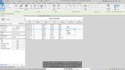 Tip-Of-The-Week Schedule in Rooms on Revit