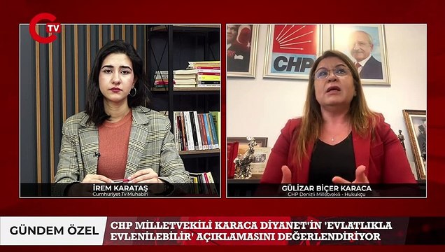 CHP Denizli Milletvekili Gülizar Biçer Karaca Diyanet'in evlatlık fetvasına ilişkin Cumhuriyet TV'de konuştu