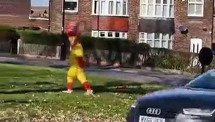 The landlord of the Nailmakers Arms, in Norton, out for three hours dressed as a chicken to promote their Sunday lunches.