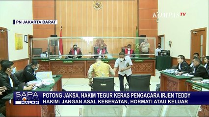 Hakim Marahi Tim Kuasa Hukum Teddy Minahasa Karena Potong Pertanyaan Jaksa