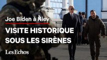 Sous les sirènes antiaériennes, Joe Biden effectue une visite historique à Kiev