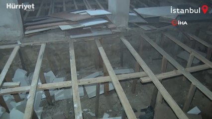 İstanbul’da akıl almaz olay: Zemine 1 buçuk metrelik kaçak kat indi
