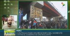 Movimientos sociales del noreste de Perú acrecientan protestas antigubernamentales