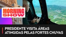 Lula realiza sobrevoo nas regiões mais afetadas pelos temporais no litoral norte paulista