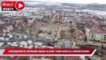 Doğanşehir'de depremin neden olduğu yıkım dron ile görüntülendi