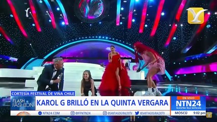 Emotivo gesto de Karol G con una niña durante su show en el Festival de Viña del Mar