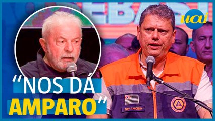 Tarcísio agradece ida de Lula a SP após chuvas