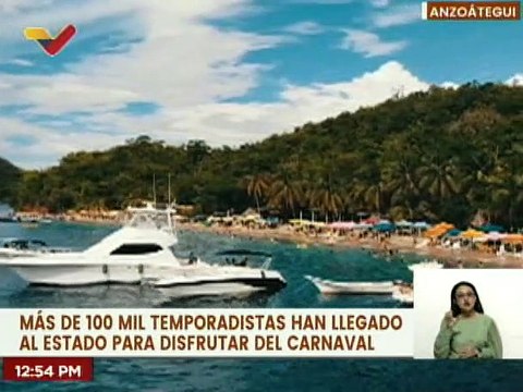 Más de 100 mil temporadistas han llegado para disfrutar de estos carnavales en el edo. Anzoátegui