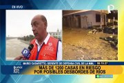Más de 1,200 viviendas en riesgo por desbordes en cuencas de ríos Rímac, Chillón y Lurín
