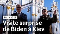 Les images de la visite surprise de Joe Biden à Kiev en Ukraine