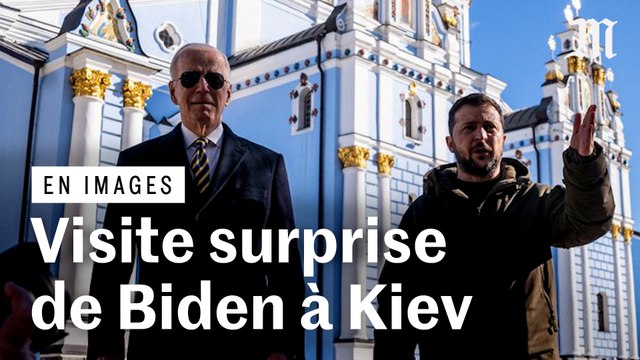 Les images de la visite surprise de Joe Biden à Kiev en Ukraine
