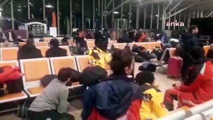 Hatay Havalimanı'nda deprem anı böyle görüntülendi