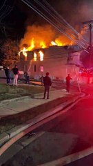 #Warning: House Engulfed in Flames Brooklyn, Baltimore Doris Ave & 6th St