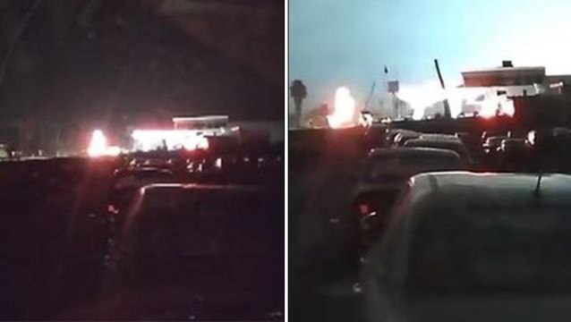 Hatay'da yaşanan 6.4'lük deprem araç kamerasına yansıdı! Yer beşik gibi sallandı