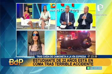 Joven en coma tras caída de camioneta en la Vía Expresa: su padre pide que se investiguen los hechos